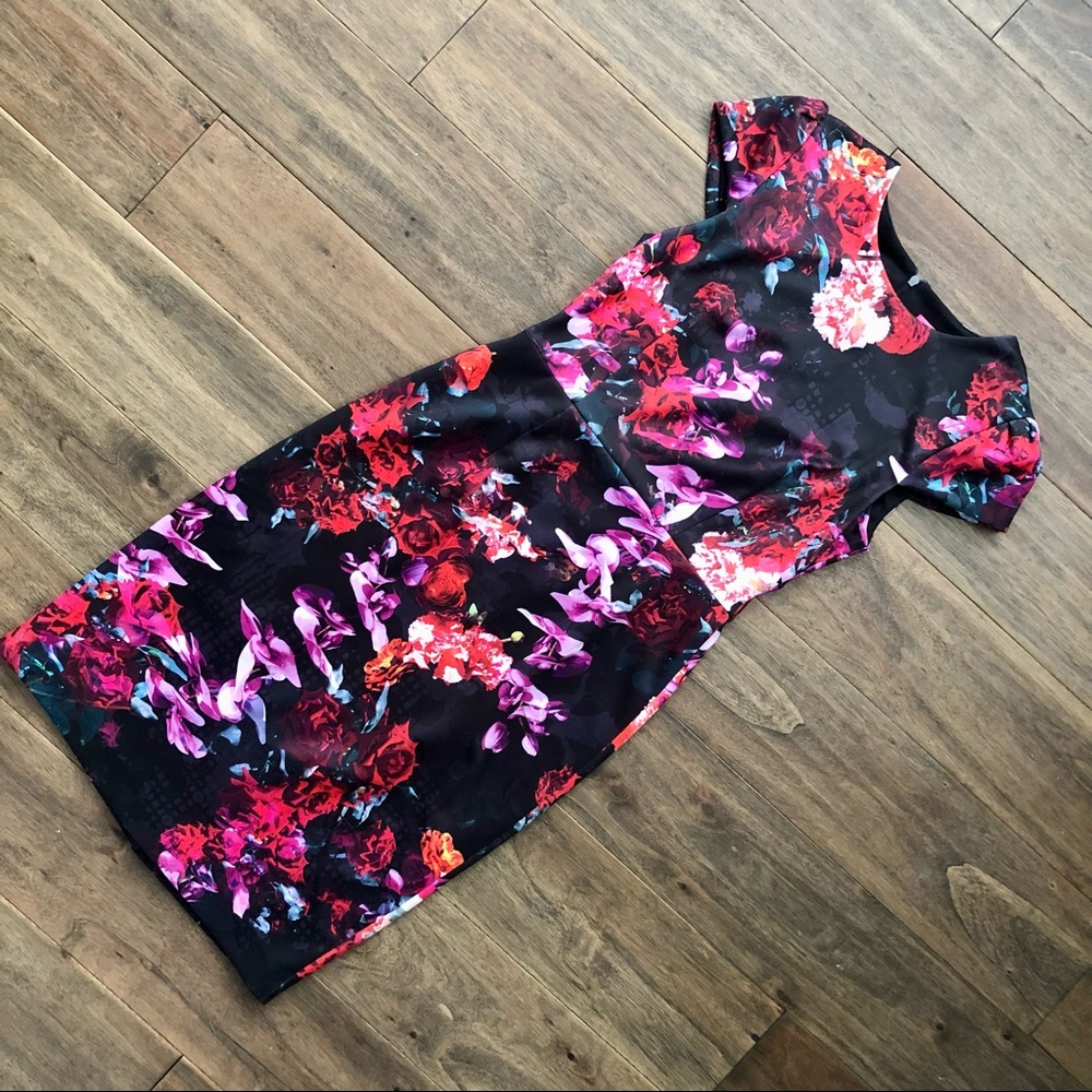 Betsey Johnson floral print cocktail dress